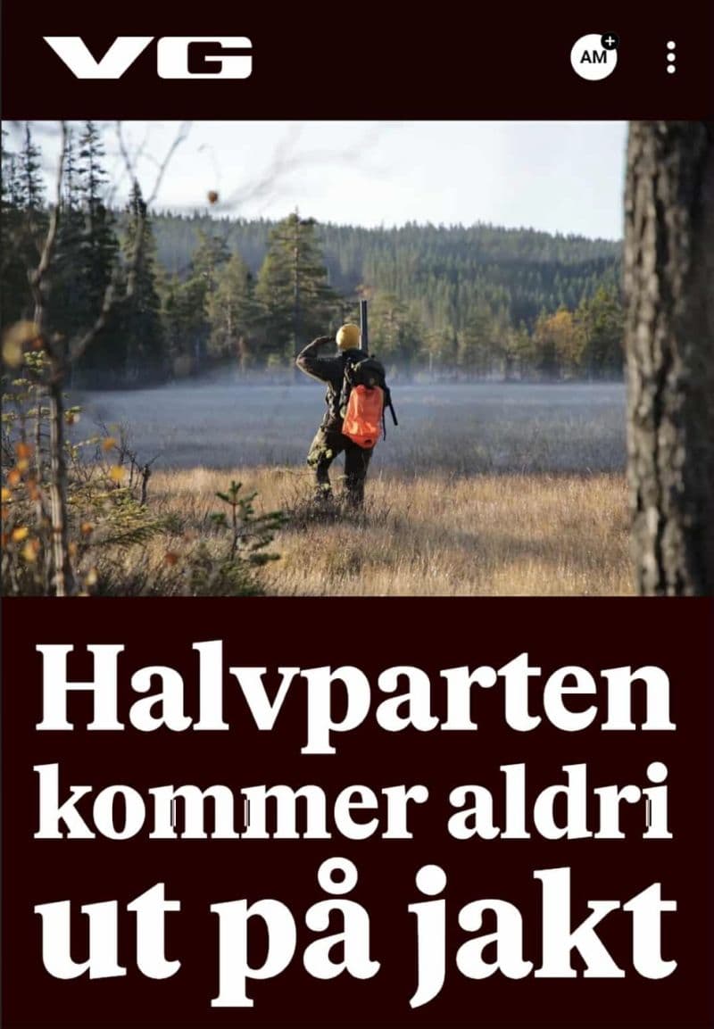 Halvparten kommer aldri ut på jakt